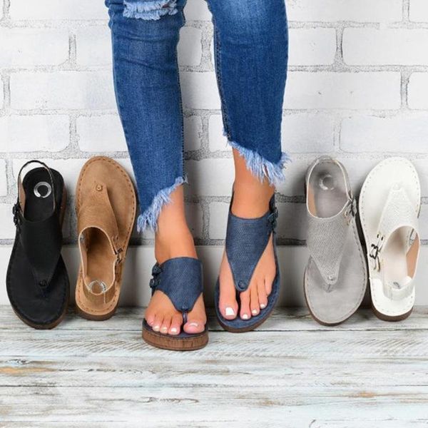 

sandals 2021 summer women's round toe solid color tower buckle wedge casual fashion indoor slippers beach shoes flip flops, Black