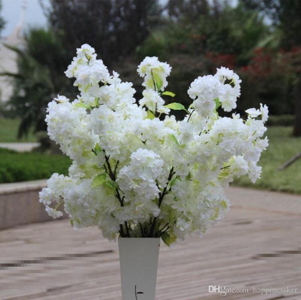 

meter long artificial simulation cherry blossom flower bouquet wedding arch decoration garland home decor supplies decorative flowers & wrea