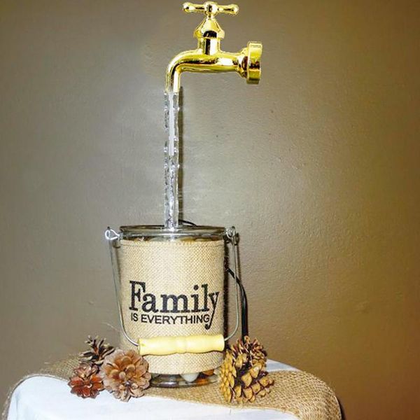 

garden decorations unique floating faucet water fountain kits magic tap running lights holiday gift home invisible flowing spout decoration