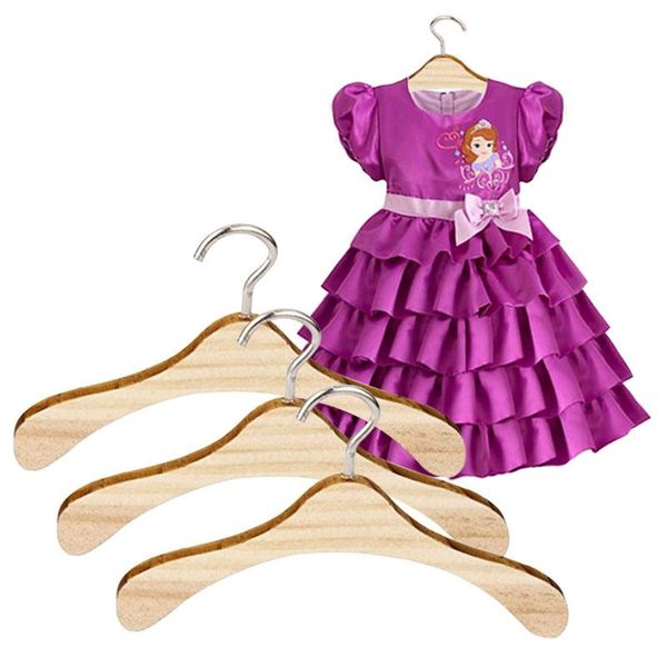

hangers & racks 3pcs 100mm x 37mm mini wooden bjd dolls clothes stuff supplies for plush towel 2021 accessories clothing br y8f5