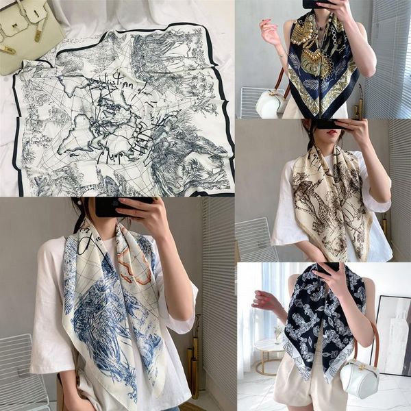 

beanie/skull caps fashion spring women scarf beach sunscreen silk headscarf bag, Blue;gray