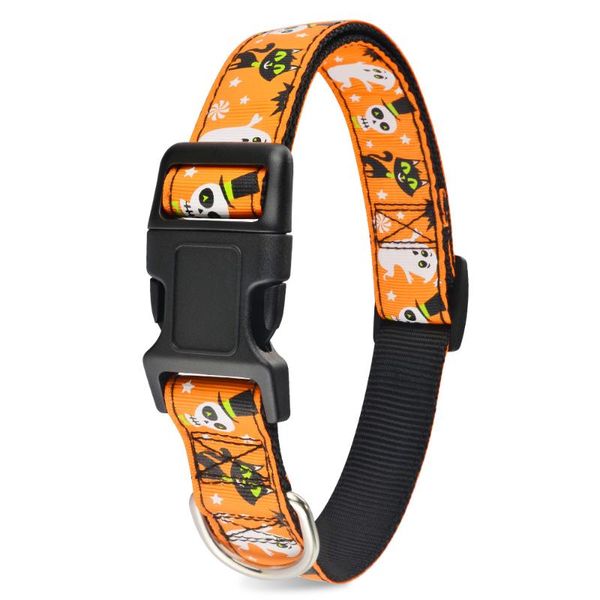 

halloween ghost supplies dog collar nylon trick or treat large dogs bat pumpkin collars & leashes