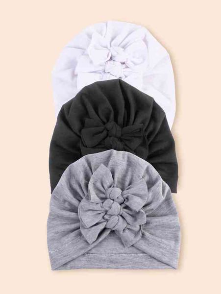 

3pcs baby bow knot decor hat she02, Yellow