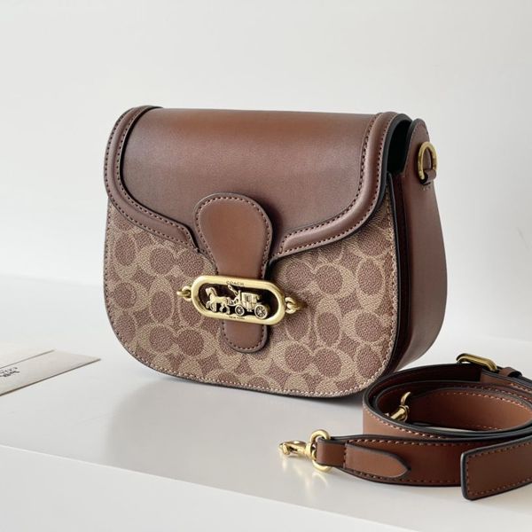 

luxurys designers bags 2020 new kou ch saddle bag single shoulder messenger classic net red ins bag brown beige