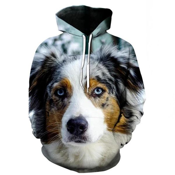 

men's hoodies & sweatshirts fashion sweatshirt dog printed autumn and winter loose fit 3d mens women streetwear hoody harajuku men clot, Black