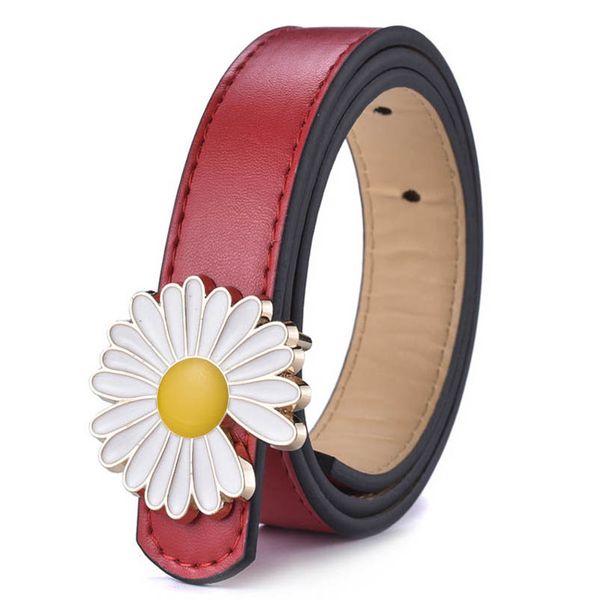 

children belts kids girls accessories flower childrens student performance princess fashion leather woman belt b7462, Black