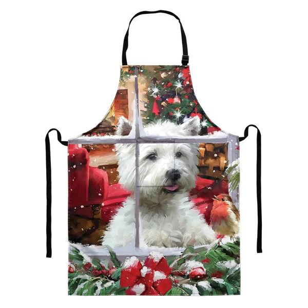 

aprons merry christmas pattern for women man woman 91.5*68cm home kitchen accessories apron cleaning tools bibs delantal cocina