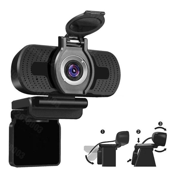

webcams 1080p full hd usb drive-web computer camera with lens dust-proof cover for pc mac video youtube microphone