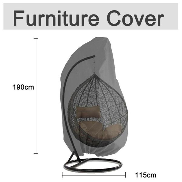 

camp furniture garden outdoor swing hanging chair bird egg shaped dust cover universal waterproof polyester uv