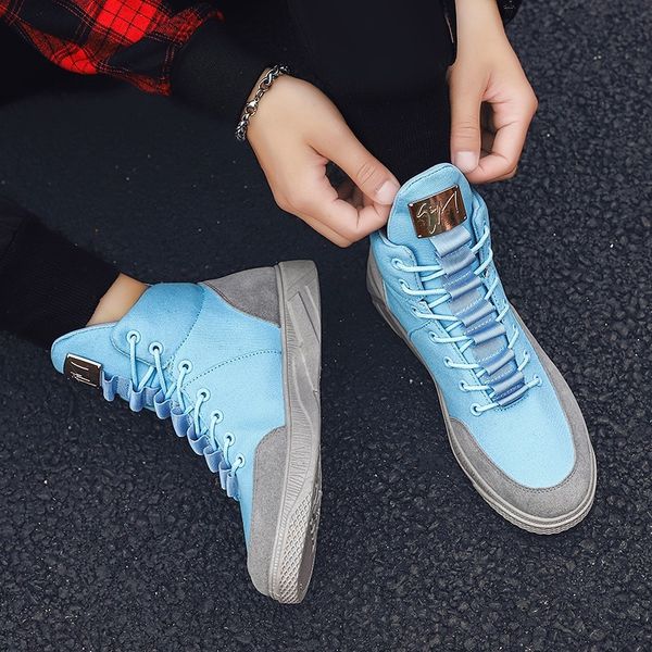 

2021 spring new classic high mens sneakers outdoor all-match mens casual sneaker breathable fashion shoes blueness