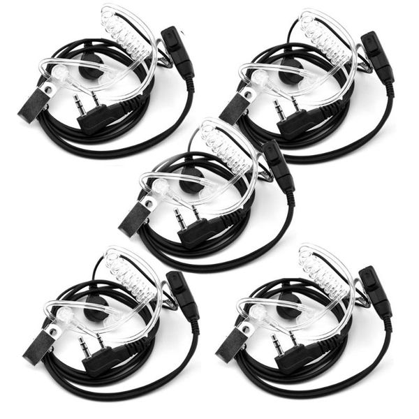

walkie talkie air acoustic tube headset for baofeng radio k port earphone pwith microphone uv-5r 888s guard earbuds
