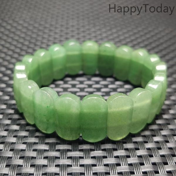 

natural green aventurine stone beads bracelet gem bangle, Black