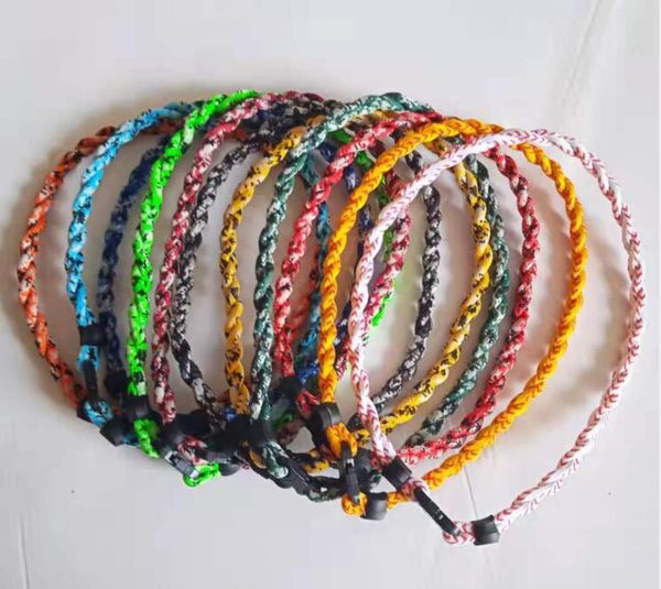 Acessórios de esporte de titânio Twists Choose your beiseball softball fundraiser Lot 100 Tornado Twist Titanium Sports Colar 2 corda