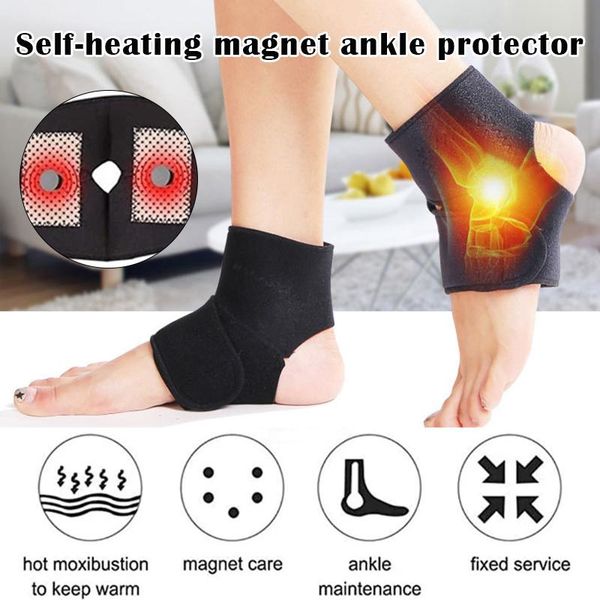 

self-heating ankle support far infrared magnets self-warming brace do2, Blue;black
