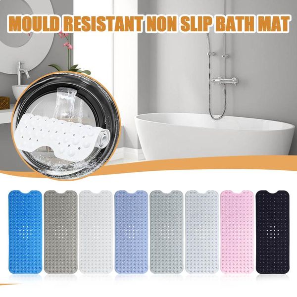 

f# 1pc rectangle anti-skid bath shower mats pvc soft bathroom massage mat suction cup non-slip bathtub large size rugs carpets