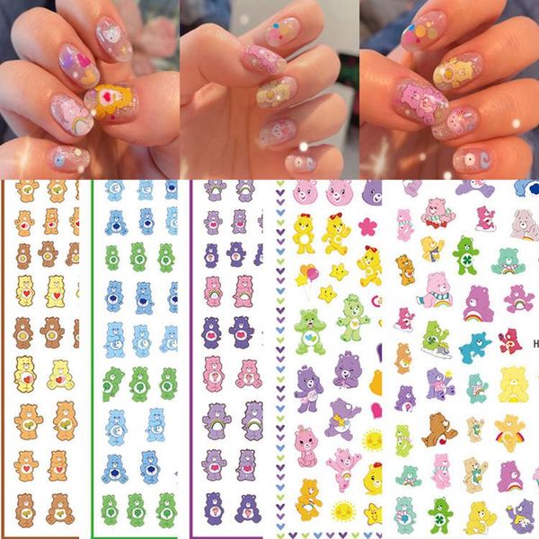 

nail art kits 1pc 3d cute cartoon bear stickersfor decoration nails stickers decals design manicure transfer foil