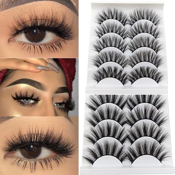 

false eyelashes 2121 wispies fluffy 5 pairs faux mink full volume 3d multilayers long thick eye lash extension