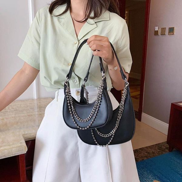 

waist bags women's shoulder bag vintage clutch tote handbag underarm baguettes cow pattern chain purse shopper pocket exquisite fashion