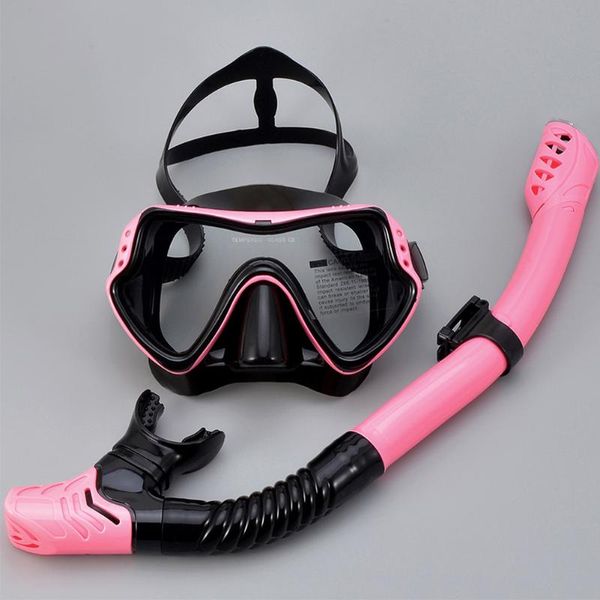 

professional scuba diving mask silicone snorkel anti-fog full dry tube underwater swim equipment masks