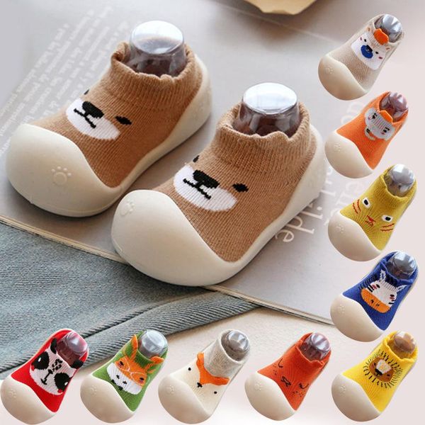 

first walkers born sock shoes kids soft rubber sole toddler summer children baby girls boys cartoon slipper socks prewalker