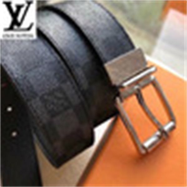 

brand designer luxury belt classic checkerboard pin buckle men's authentic official mens belts for men women belt with box, Silver