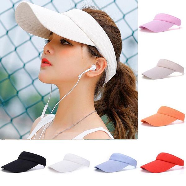 

stingy brim hats summer outdoor golf tennis hat women men sports wide beach visor sun cap, Blue;gray