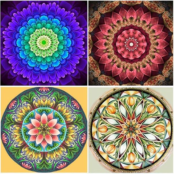 

diamond painting yi bright full square/round drill 5d diy "mandala scenery" 3d embroidery cross stitch home decor gift