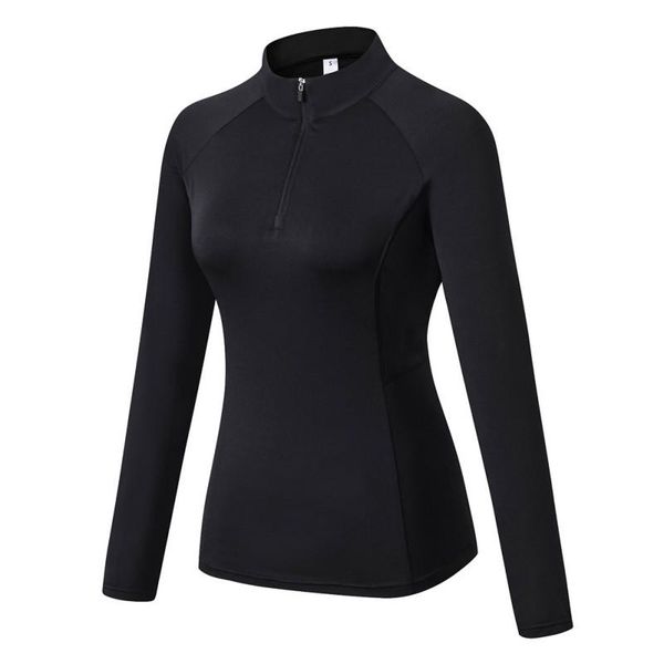 

yoga outfit 1pcs fitness training clothes women autumn zipper long sleeve quick-drying t-shirt sweater sportswear