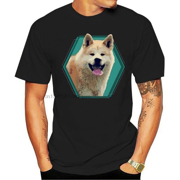 

men's t-shirts brand men shirt akita t inu dog tee, White;black