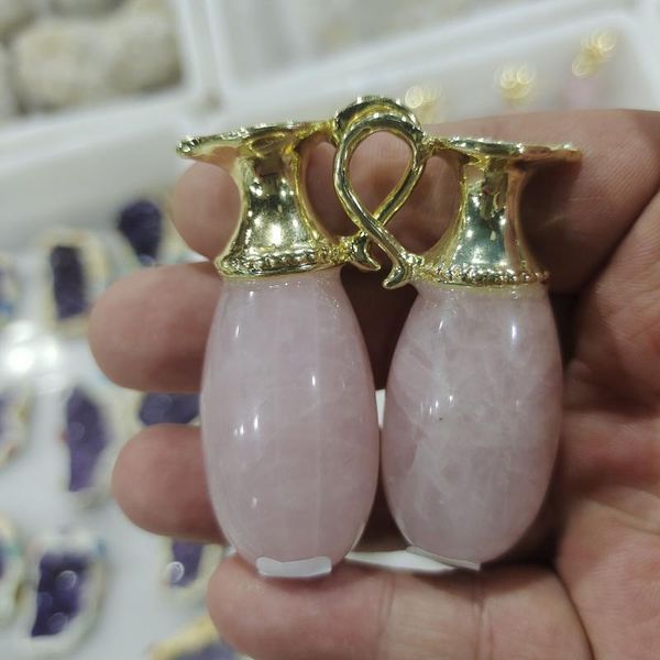 

decorative objects & figurines 1pcs natural pink crystal jade liquid agar bottle diy birthday gifts home decoration collection ornaments