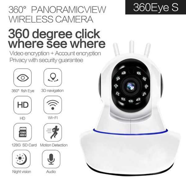 

cameras 2mp 1080p 3 antena 360eyes wireless ptz ip camera with lan port