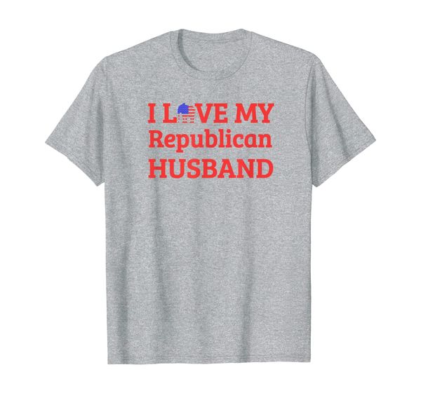 

i love my republican husband t-shirt, White;black