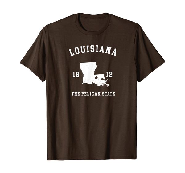 

louisiana the pelican state - vintage t shirt, White;black