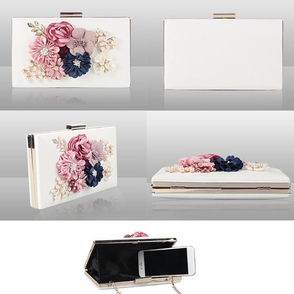 

evening bags women party wedding clutch luxury purse flower prom bag chain wallet