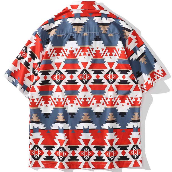 

men's casual shirts aolamegs men's shirt hit casual graphic printing baggy short summer beach harajuku retro hip hop couple stree, White;black