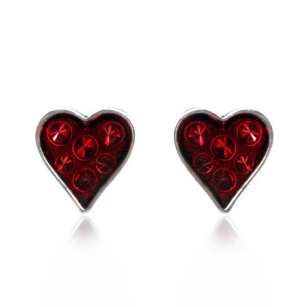 

stud love earrings for halloween red oil accessories wholesale, Golden;silver