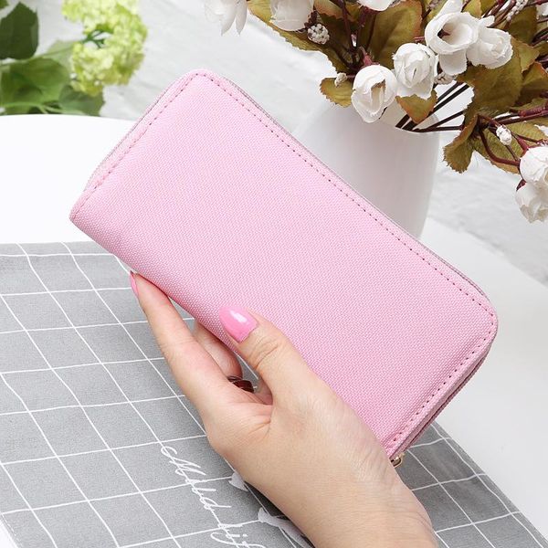 

wallets ladies clutch purse simple solid color oxford cloth wallet card holder, Red;black