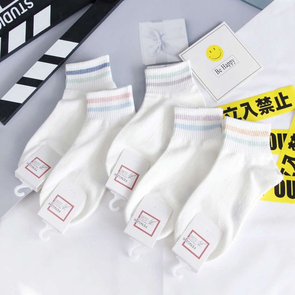 

spring cartoon sweat absorbing breathable college, Black;white