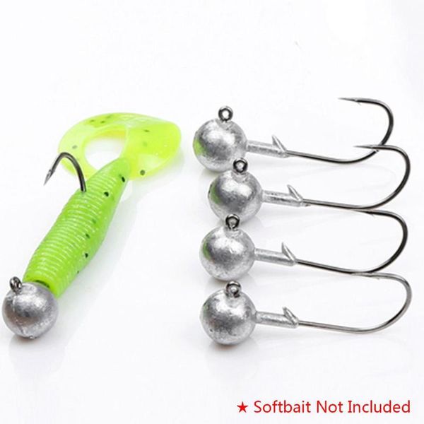 

fishing hooks boxed 50/40 / 20pcs lead hook head clamp worm bait equipment