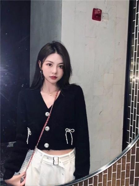 

women's knits & tees cmaz internet celebrity cardigan sweater coat female autumn and winter outdoor, White