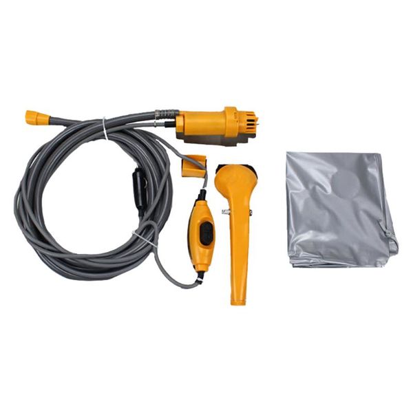 

car shower kit portable travel outdoor handheld head set electric pump washing cleaning tool for camping bathroom sets