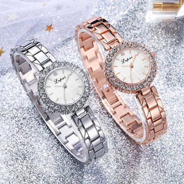 

wristwatches 2021 special gifts luxury watches fashion women girl bracelet watch quartz ladies alloy wrist relogio feminino, Slivery;brown