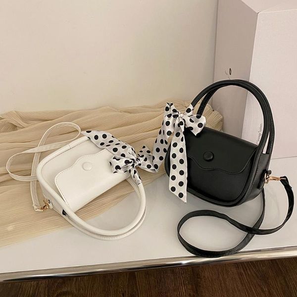 

evening bags female pure color messenger bag pu leather fashion handle silk scarf handbag girls brief women casual