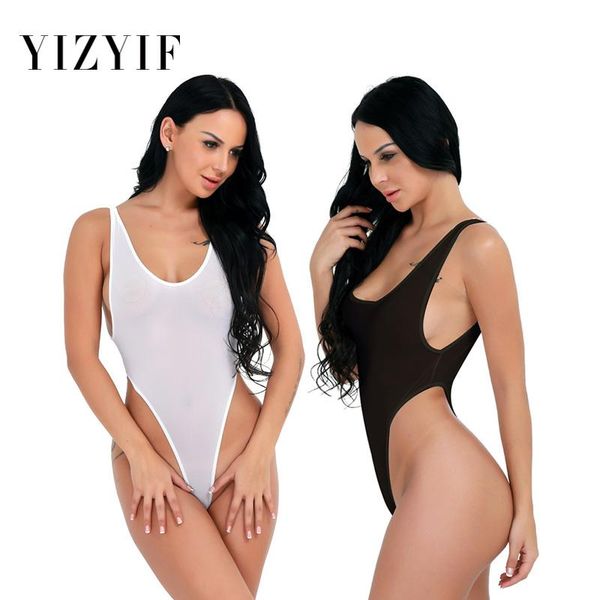 

one piece swimsuit women swimwear swimming suit for backless see-through high cut thong leotard bodysuit lingerie one-piece suits