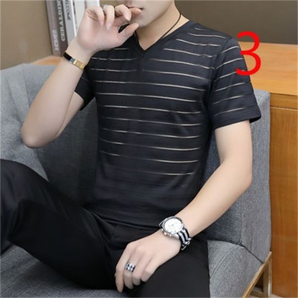 

men's short-sleeved shirt autumn round neck t-shirt 210420, White;black