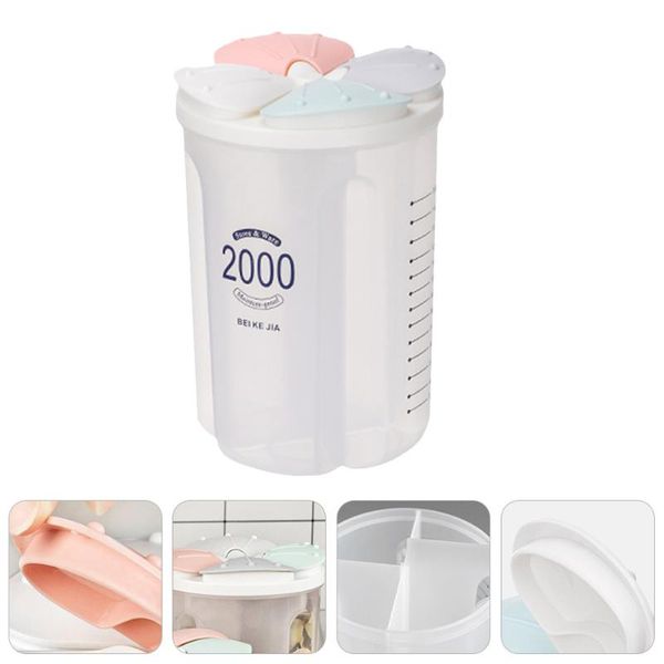 

1pc storage box grains sealed can 4 compartment container bottles & jars