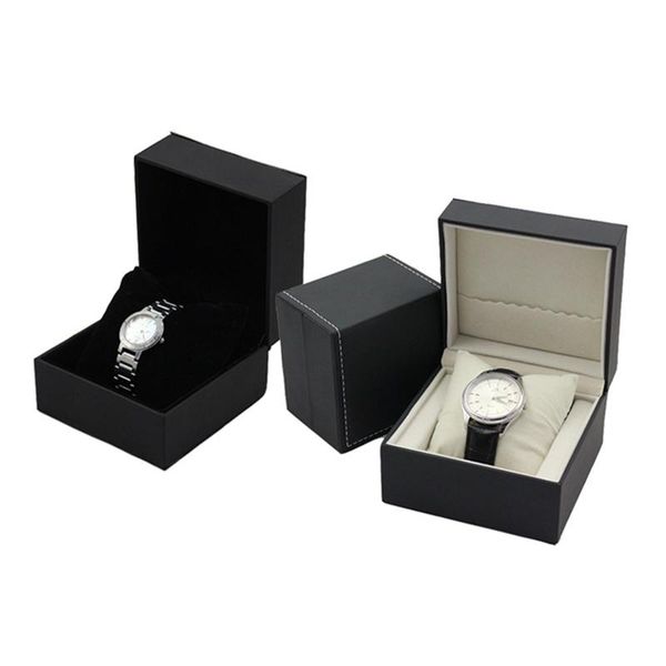 

jewelry pouches, bags good quality pu leather watch storage box display packaging case with stitching, Pink;blue