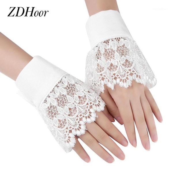 

fashion wrist cuffs women ruffled peplum bell false sleeve cuffs gloves girls fake sleeves bracelets party clothing accessories1, Blue;gray