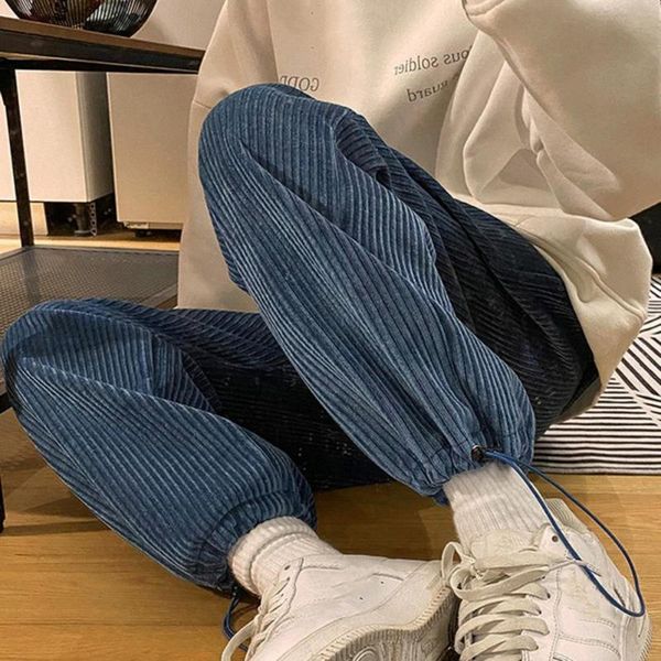 

men's pants great spring trousers tie leg skin-friendly streetwear solid color quick dry men, Black