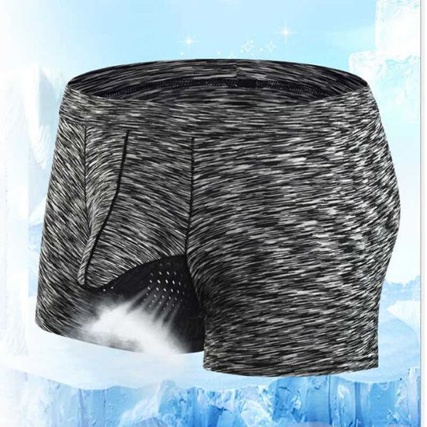 

underpants scrotal detachable panties men's boxers breathable ice floss, Black;white